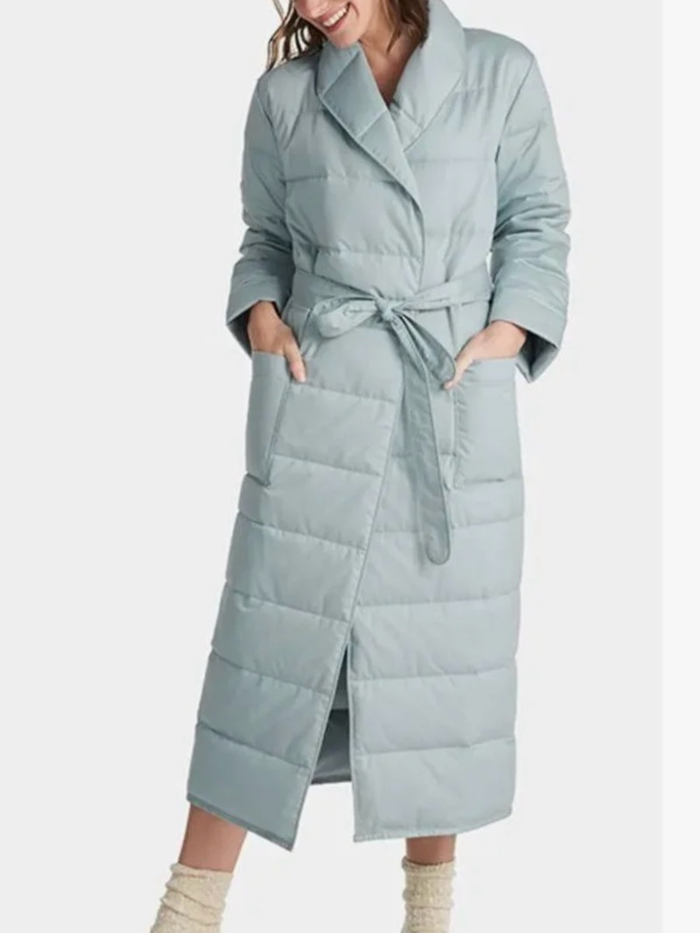 NEW•THE COMPANY STORE• DOWN ROBE• XL•CLOUD BLUE